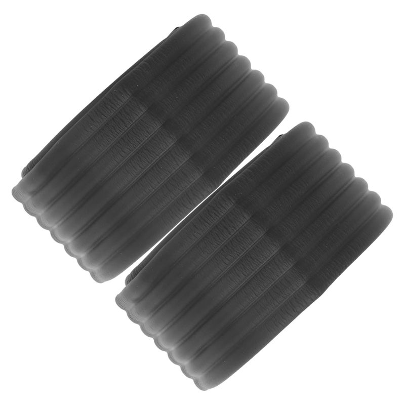 2Pcs Black W Type Self Adhesive Edge Protector Strips Soft Collision Padding for Furniture and Wall Corners - Image 1